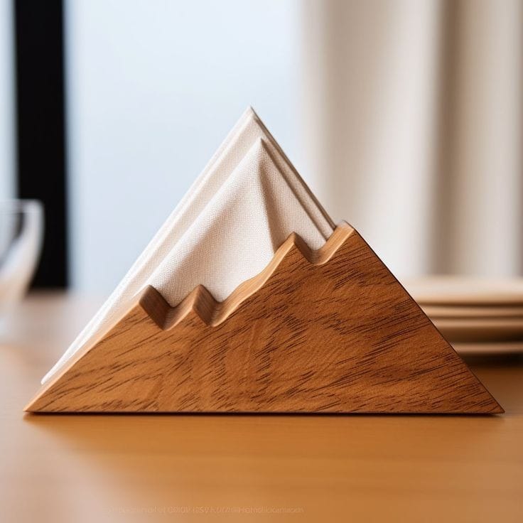 Mountain Shaped Minimal Open Napkin Holder | Ashwood