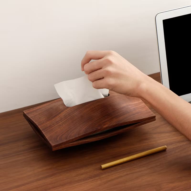 Modern Tissue Box | Walnut wood