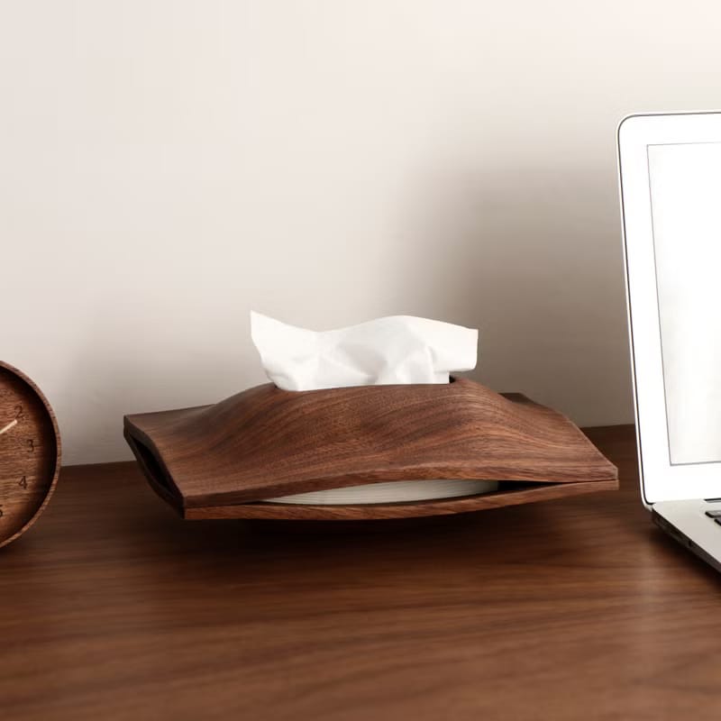 Modern Tissue Box | Walnut wood